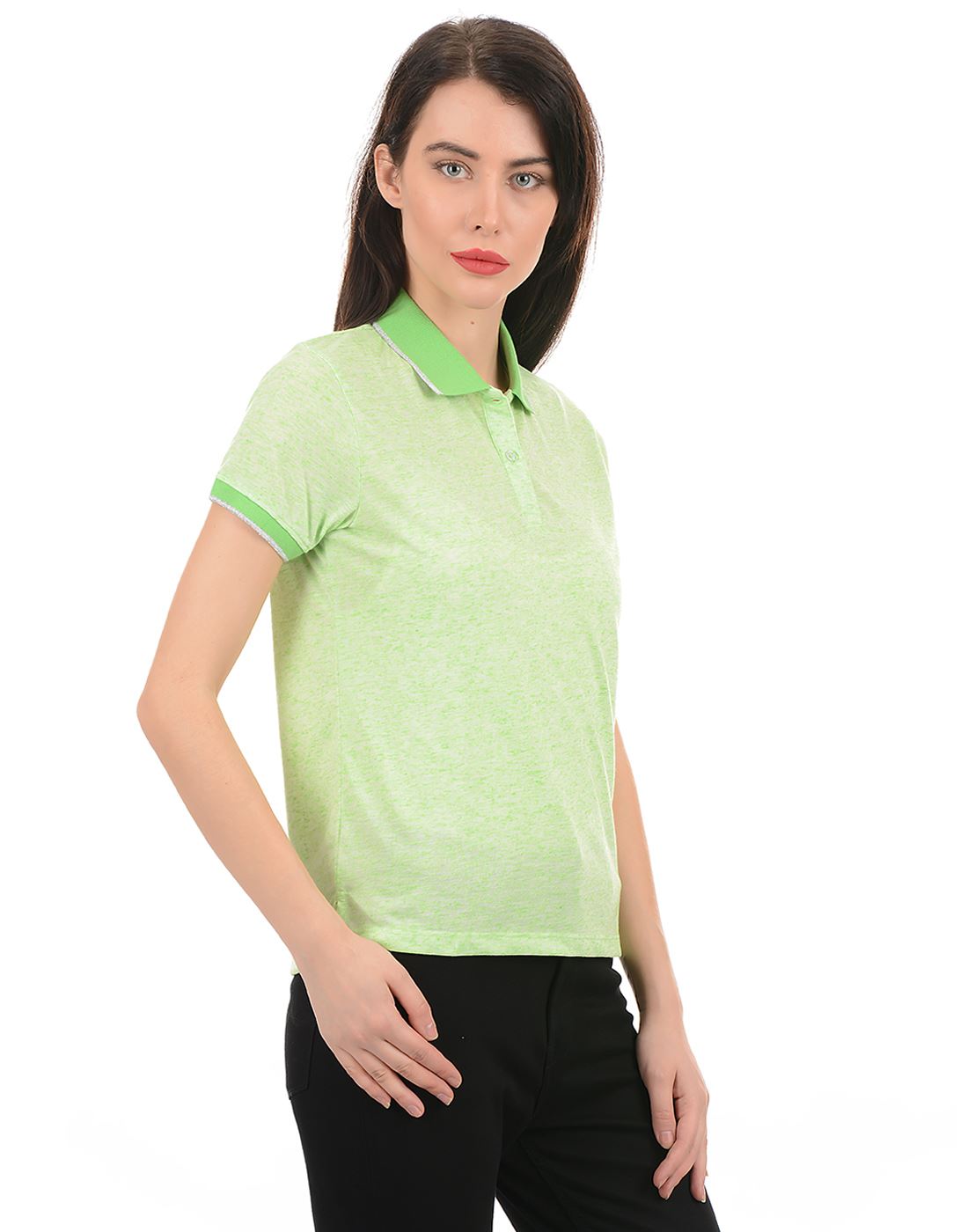 Pepe Jeans Women Casual Wear Green T-Shirt